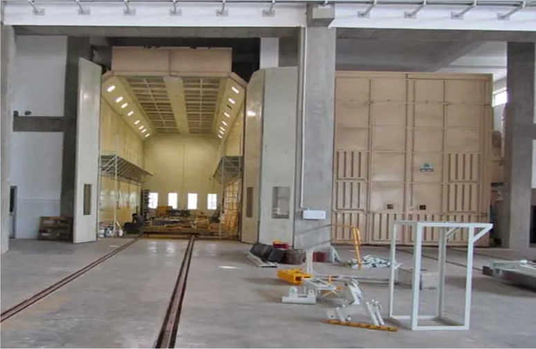 Paint and shot-blast booths at the HYDCO plant
