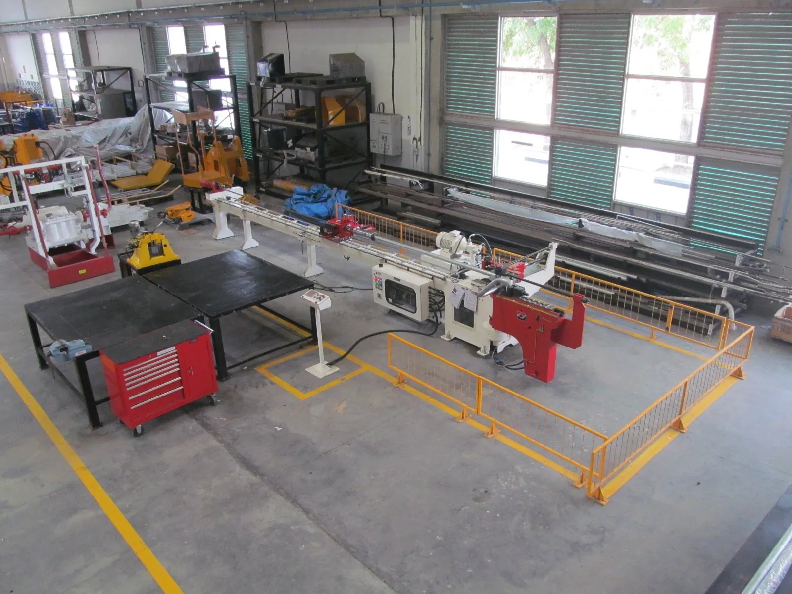CNC pipe bender in the HYDCO fabrication shop